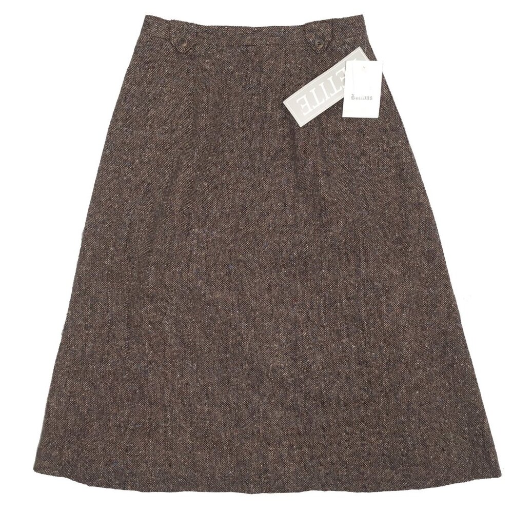NEW $149 Orvis Donegal Tweed Boot Skirt! Brown Heavier Weight Fully Lined
